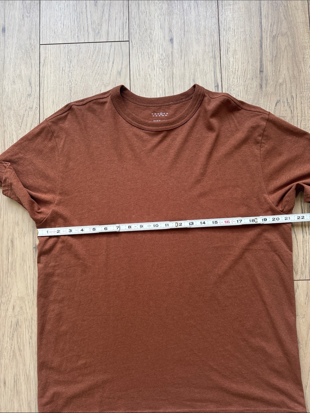 Everlane Unisex Brown Crew Neck T-Shirt E4 Hemp and Organic Cotton Short Sleeve - Picture 4 of 8